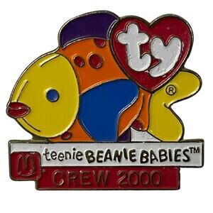 Mcdonald's CREW 2000 Ty Teenie Beanie Baby Collection Pin Coral the Fish